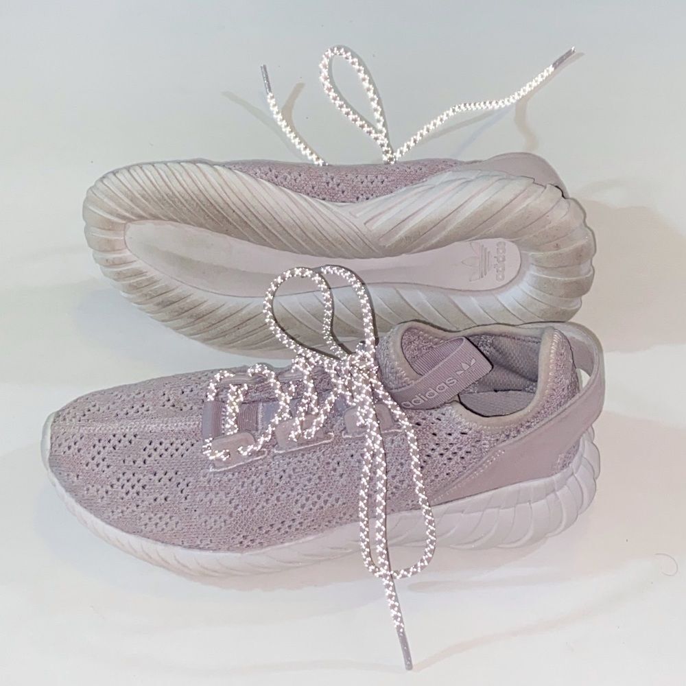 Adidas Lavender Ortholite Tubular Primeknit EVN 791001 Sock Sneakers Size 7